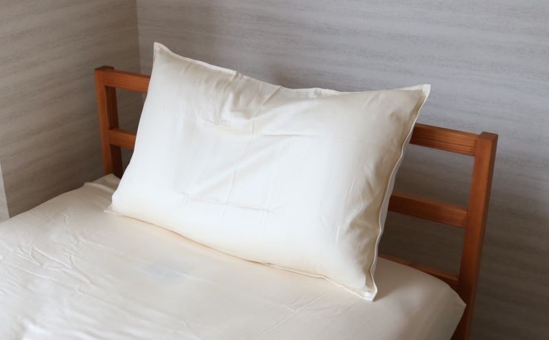 コットンサテンさらっとピロケース　2枚セット（ベージュ/ブルー） 2枚セット（ベージュ/ブルー）