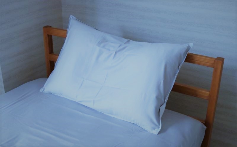 コットンサテンさらっとピロケース　2枚セット（ブルー/グレー） 2枚セット（ブルー/グレー）