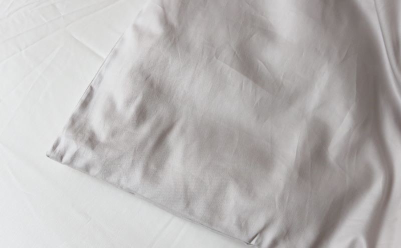 コットンサテンさらっと掛けふとんカバー　シングルサイズ　2枚（ブルー/グレー） ブルー/グレー