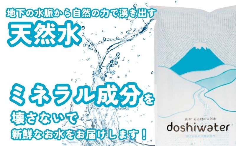 【山梨県道志村の天然水】doshiwater (2L×6袋×2箱)　初回のみ専用ウォーターケース付