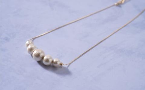 コットンパール「キスカ」ゴールドチェーンネックレスとピアス３点セット|ピアス  アクセサリー コットンパール パール プレゼント 入学 お祝い 卒業 贈答 「キスカ」ゴールドチェーンネックレスとピアス３点セット