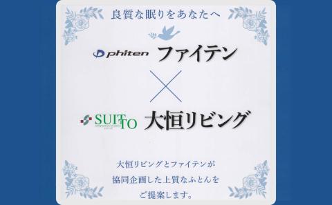 phitenファイテン ユニヴァースⅠ-RG93 | 羽毛掛ふとんS(シングル)サイズ | ブルー | 日本製