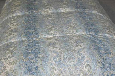 国産【羽毛掛け布団】ダウン90％　シングル【リユース羽毛】ブルー