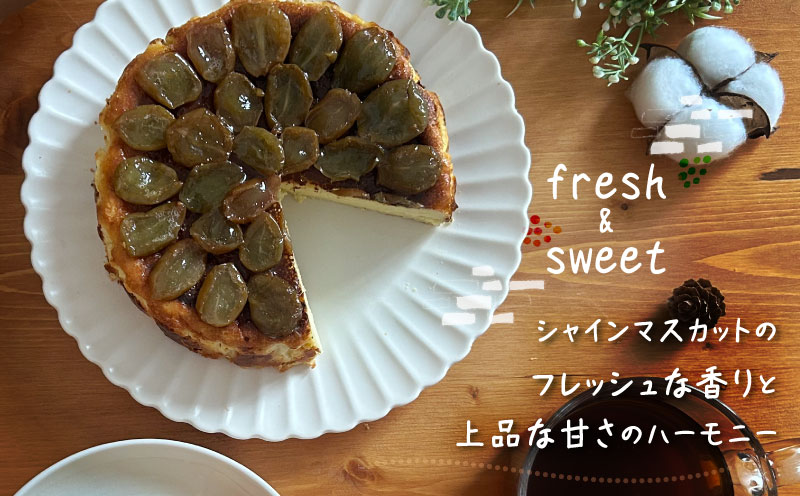 シャインマスカットバスクチーズケーキ　 　バスク バスクチーズケーキ チーズ ケーキ おやつ プレゼント スイーツ ホールケーキ　シャインマスカット シャインマスカットバスクチーズケーキ