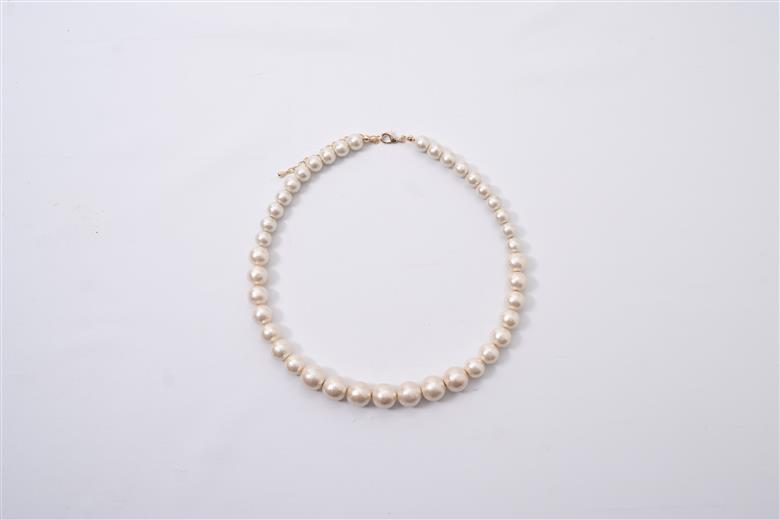 コットンパール「キスカ」シンプルショートネックレス(金具ゴールド) キスカ