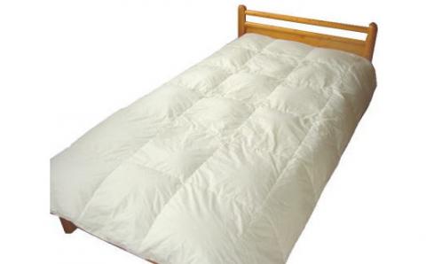 【羽毛肌掛け】洗えるダウンケット（シングル：150cm×210cm）【羽毛ファクトリーすやすや】 羽毛布団  羽毛ふとん 洗濯 かけ布団 清潔 羽毛