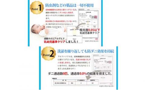 防ダニ 枕カバー【ダニの通過率０％】サイズ４３×６３ｃｍアルファソフト綿Ｃ色：ベージュ