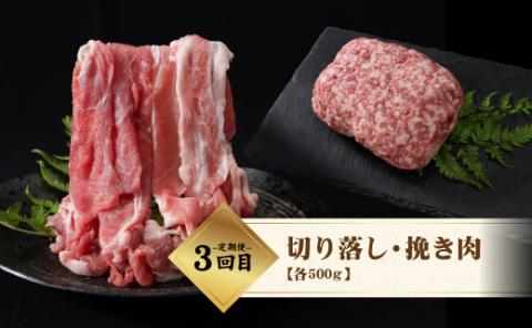 ＜定期便＞3回プラン 幻の銘柄豚 富士湧水ポーク 4か月毎に美味しいお肉が届く！ 食べつくしセット　豚　ロース　しゃぶしゃぶ　ステーキ　切り落とし　挽肉　ひき肉　豚　豚肉　豚コマ　豚小間　湧水　富士湧水　ポーク