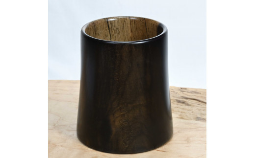 木製黒柿ペン立てビックAC028