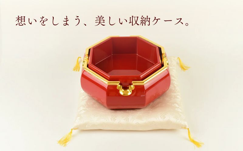 【佐藤木工】彩玉手箱 木曽漆 京組紐（朱色）