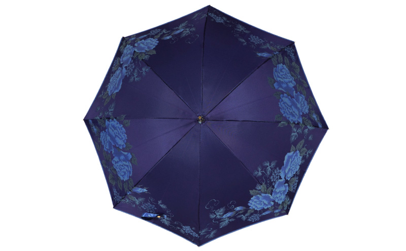 【槙田商店】晴雨兼用長傘　絵おり　バラとぶどう　コン