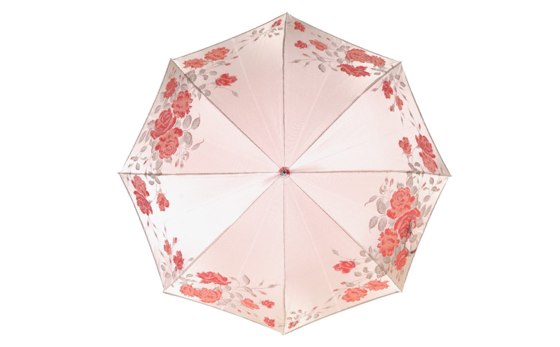 【槙田商店】晴雨兼用長傘　絵おり　桜　ベージュ