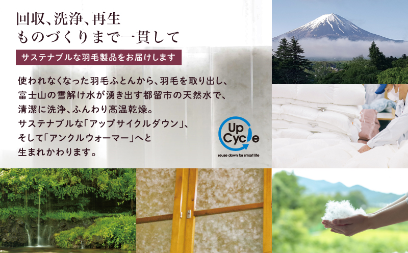 【富士新幸謹製】「サステナブルな羽毛」アンクルウォーマー［ペタル］ アップサイクルダウン｜レッグウォーマー・ショート丈　ダウン