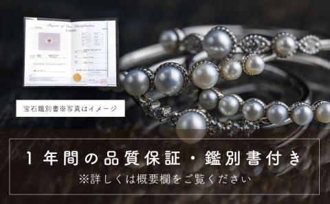 pt900 淡水パール&0.06ctダイヤモンドリング（RP-MR-0586）