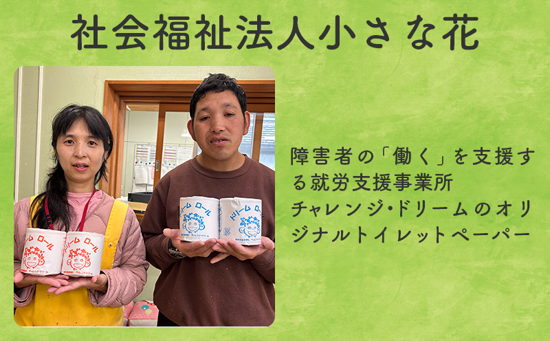 【農福連携】【ダブル】オリジナルトイレットペーパー　ドリームロール　就労支援 障がい者支援 トイレットペーパー 再生紙 日用品 無香料 54ロール ダブル
