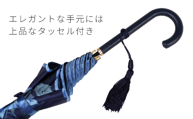 【槙田商店】晴雨兼用長傘　絵おり　バラとぶどう　コン