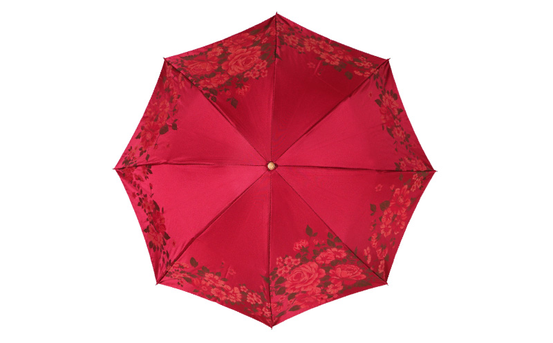 【槙田商店】晴雨兼用折りたたみ傘　絵おり　大ばら　コン