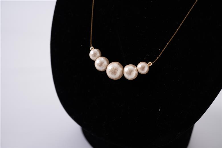 コットンパール「キスカ」ゴールドチェーンネックレス 「キスカ」ゴールドチェーン