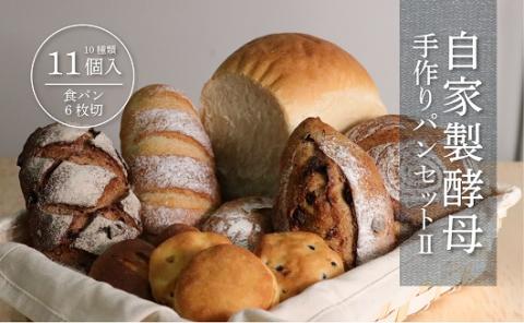 自家製酵母のパンセットⅡ（10種類11個、食パン6枚切り）　パン　自家製　素材　こだわり　酵母 10種類11個、食パン6枚切り