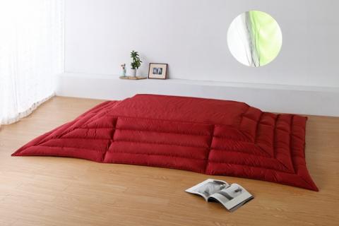 国産【羽毛こたつふとん】200×250　ダウン70％【リユース羽毛】レッド