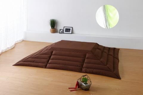国産【羽毛こたつふとん】200×300　ダウン70％【リユース羽毛】ブラウン