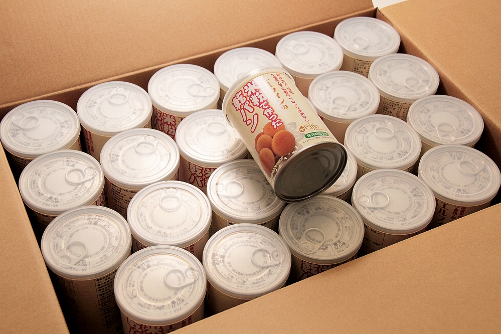 災害備蓄用　アレルギー特定原材料２８品目使用無し　米粉で作った乾パン缶入り　1ケース（24缶入り）　災害　備蓄　アレルギー対応　米粉　乾パン　米粉パン　離乳食　赤ちゃん 缶入り(5個入り）×24缶