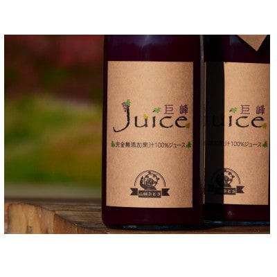 ぶどうジュース 山賊ぶどう 巨峰 100% ストレートジュース 720ml 2本 セット