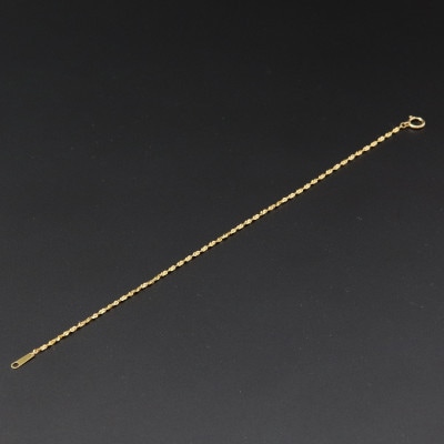 K24純金クラリスチェーンブレスレット18cm【配送不可地域：沖縄県】