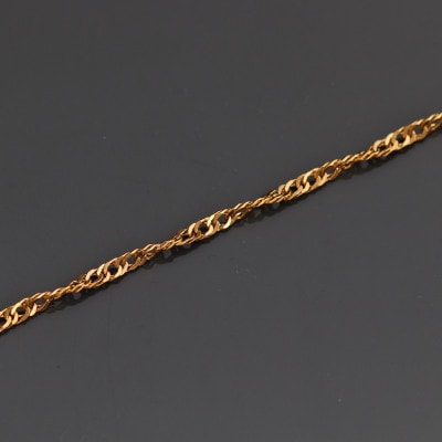 K24純金スクリューブレスレット18cm【配送不可地域：沖縄県】