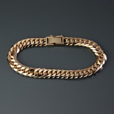 K18喜平6面Wブレスレット50g 長さ20cm・幅9.0mm・厚さ3.5mm【配送不可地域：沖縄県】