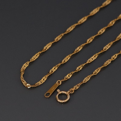 K24純金ワイドスクリュー25チェーンネックレス50cm【配送不可地域：沖縄県】