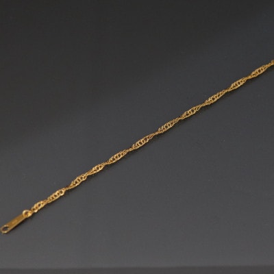 K24純金ワイドスクリュー30ブレスレット18cm【配送不可地域：沖縄県】