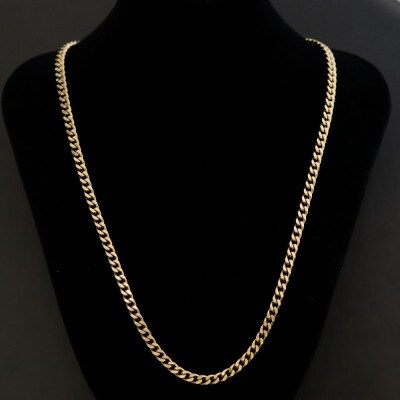 K18シングル喜平ネックレス30g【長さ50cm・幅4.0mm・厚さ1.6mm】【配送不可地域：沖縄県】