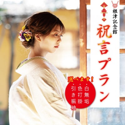 【手ぶらで】国登録有形文化財根津記念館であげる祝言プラン【選べる衣装とヘアメイク、お琴生演奏】