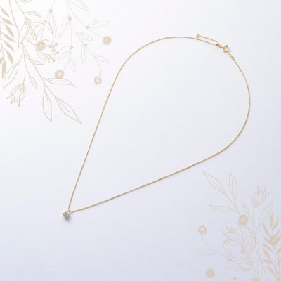 K18最上等級【Dカラー】大粒ダイヤモンドネックレス 0.3ct UP 爪留め【配送不可地域：沖縄県】