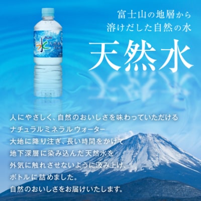 アサヒ「おいしい水」 天然水 富士山 600ml 1箱(24本入り)軟水 ペットボトル 飲料水　防災