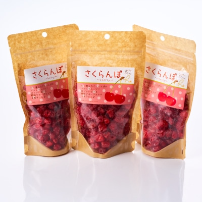 やまなし半生ドライフルーツ　さくらんぼ 3パックセット　540g