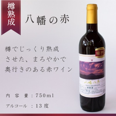 山梨 赤白 ワインセット 甲州辛口白(720ml)＆八幡の赤(750ml) 国産ワイン 飲み比べ