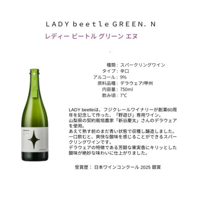 フジクレールワイナリー LADY beetle GREEN.N 750ml×1本