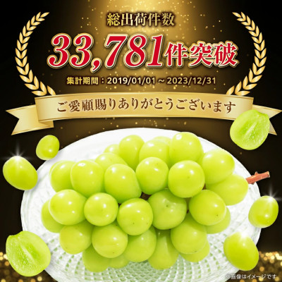 2026年度先行予約 フルーツ王国山梨産 厳選 シャインマスカット 3～4房 (約2kg)【配送不可地域：離島】