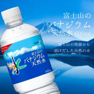【毎月定期便】バナジウム天然水600ml【24本入】アサヒ飲料全2回　防災