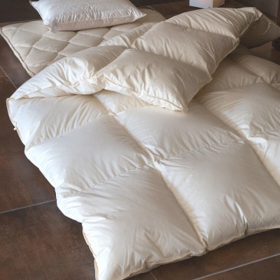 【新生活・来客用に…】お布団3点セット シングル(羽毛掛け布団・敷き布団・枕)