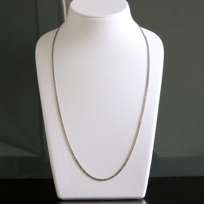 純プラチナ喜平12面カットネックレス60cm【幅2.3mm・厚さ0.8mm】【配送不可地域：沖縄県】