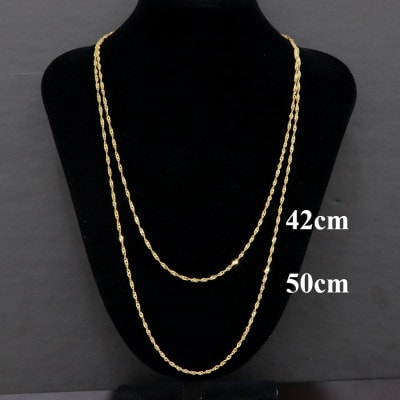 K24純金ワイドスクリュー25チェーンネックレス42cm【配送不可地域：沖縄県】