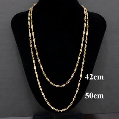 K24純金スクリュー47チェーンネックレス50cm【配送不可地域：沖縄県】