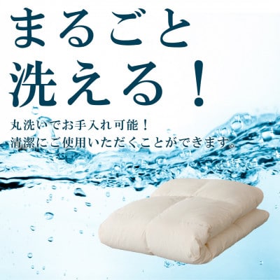 洗える羽毛布団 肌掛け布団(セミダブル)日本製 洗濯できる 防ダニ 春夏秋冬【甲州羽毛ふとん】
