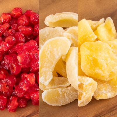 やまなし半生ドライフルーツ食べ比べ3種セット(もも/サクランボ/りんご)485g