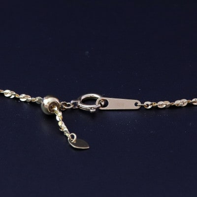 K24純金クラリスチェーンネックレス45cmスライドムーブ付き【配送不可地域：沖縄県】