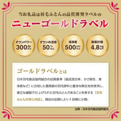 甲州羽毛ふとん洗える羽毛肌掛けふとん(シングル)16