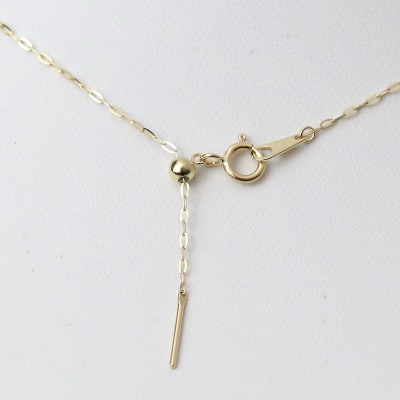 K18あこや真珠スルーネックレス7.5-8.0mmほんのりピンク色【配送不可地域：沖縄県】